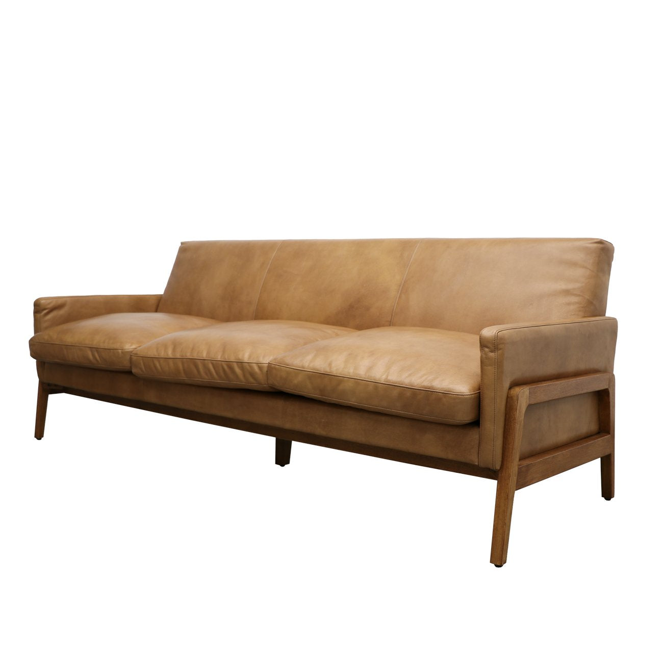 Sawyer 3 Seater Sofa - Black Leather - Image 6
