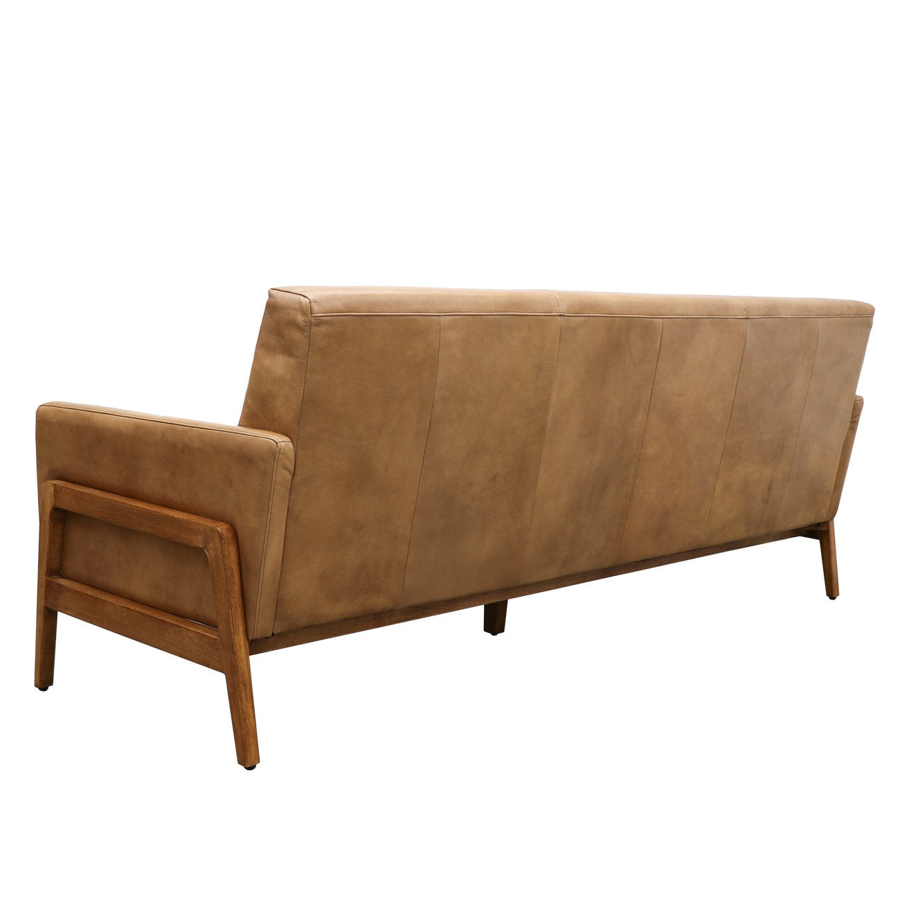 Sawyer 3 Seater Sofa - Black Leather - Image 5