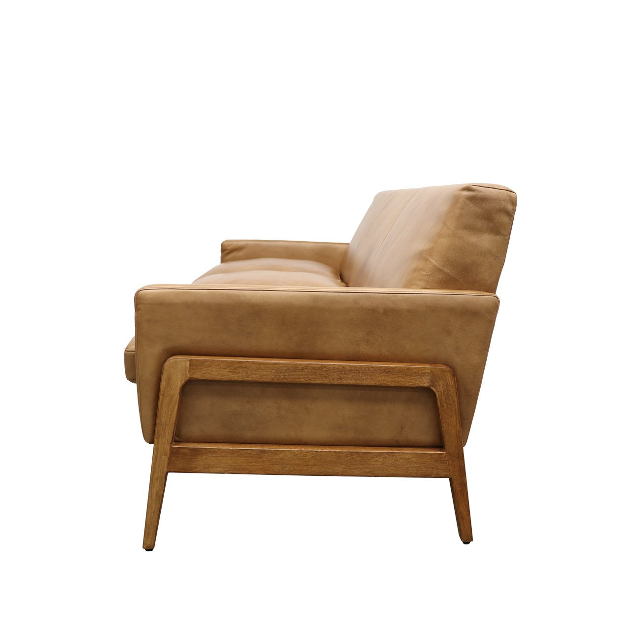 Sawyer 3 Seater Sofa - Black Leather - Image 4