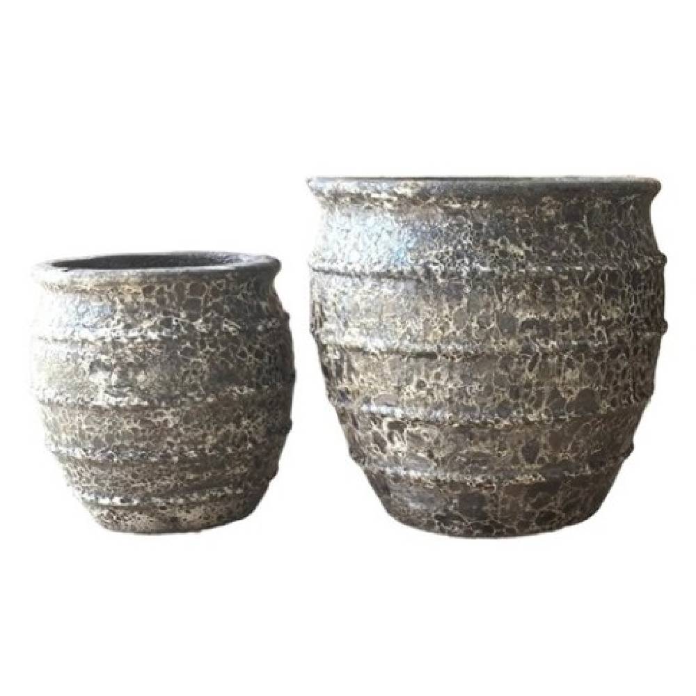 3PC Oceanic White 46cm Monkey Jar Fountain