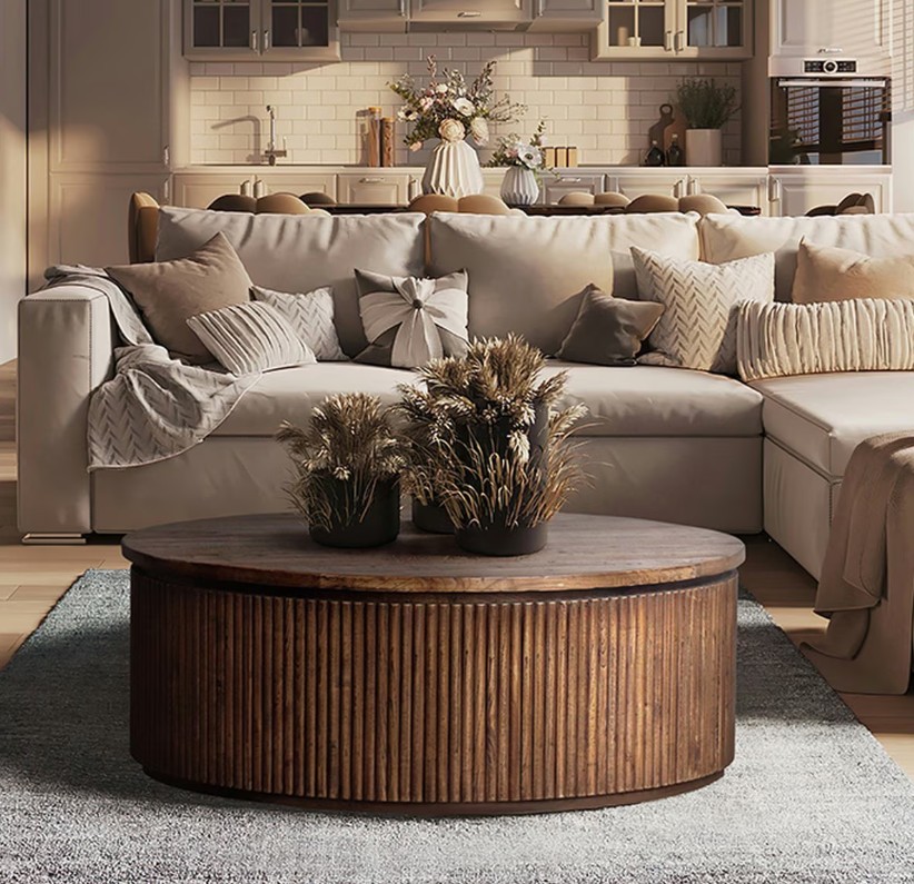 COFFEE TABLE ROUND - OLD ELM - Image 2