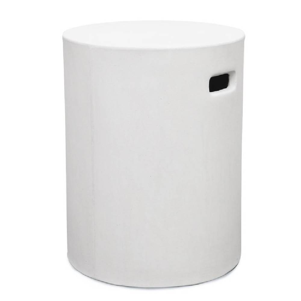 Concrete Pipe Side Table/Stool - White
