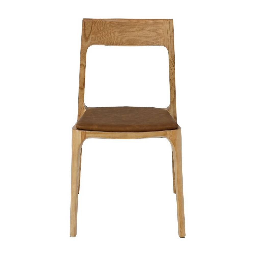 Cooper Stackable Dining Chair - Vaasa Stain / Tan Leather
