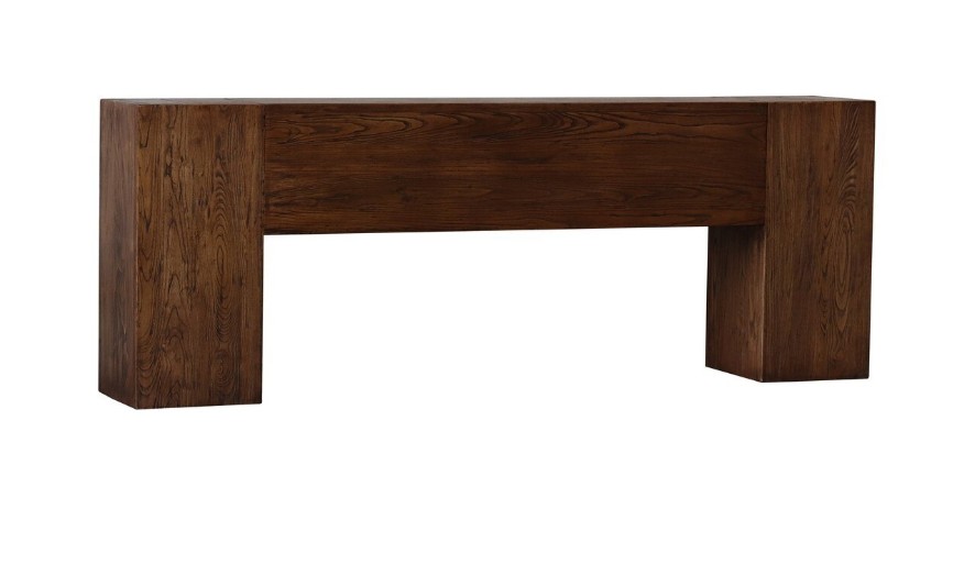 DOVETEAIL BLOCK CONSOLE ANTIQUE ELM RECLAIMED ELM