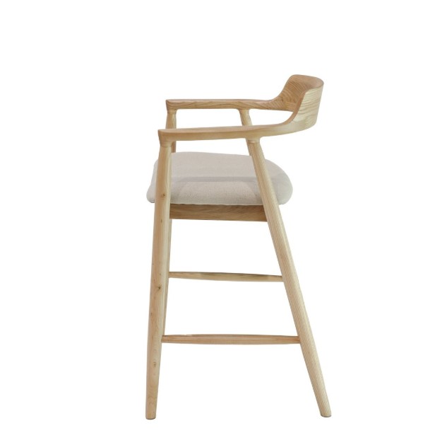 Ealing Barstool Natural Linen - Image 2