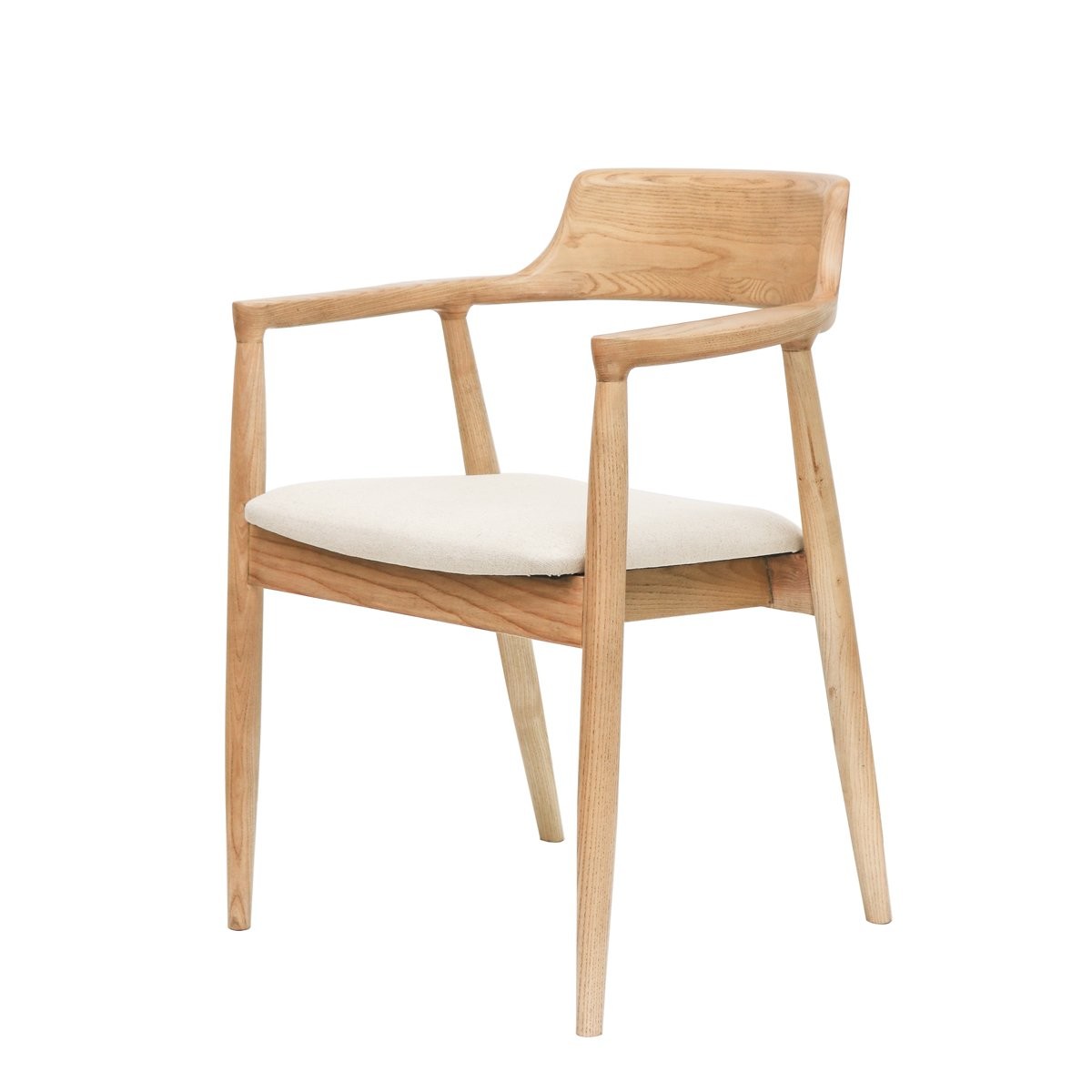Ealing Dining Chair - Natural Frame/Linen Seat - Image 2