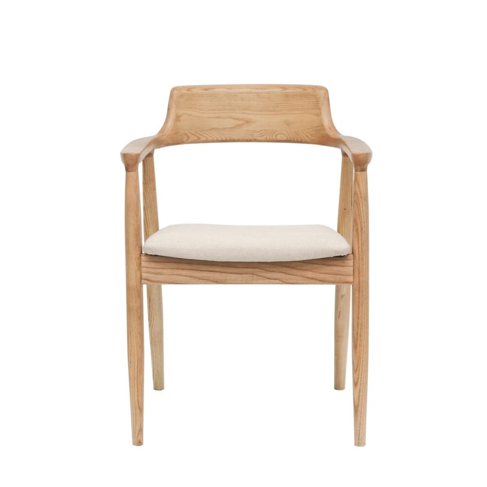 Ealing Dining Chair - Natural Frame/Linen Seat