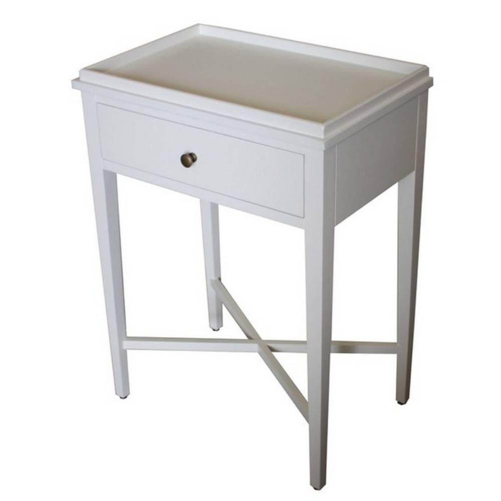 BORDEAUX BEDSIDE TABLE - WHITE