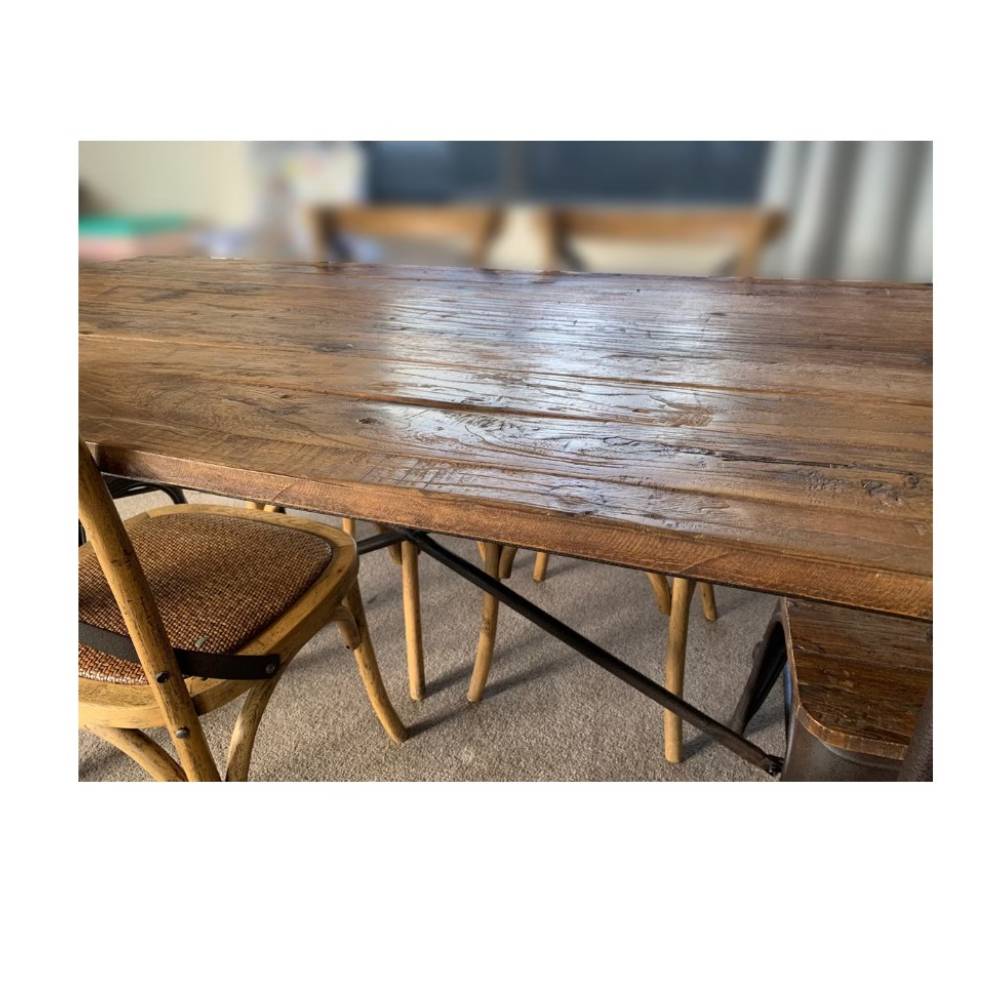 INDUSTRIAL DINING TABLE OLD ELM/IRON - Image 2