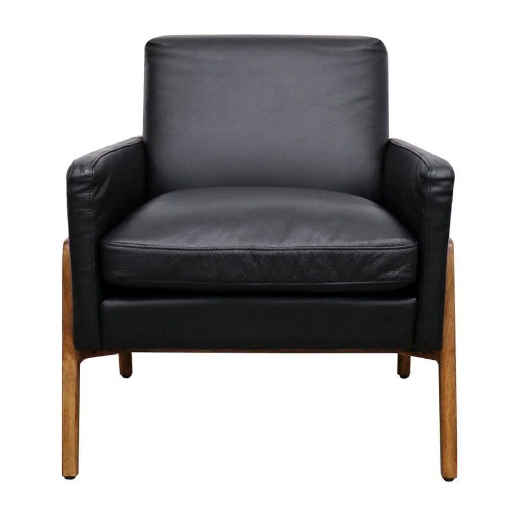 Sawyer Armchair - Black Leather