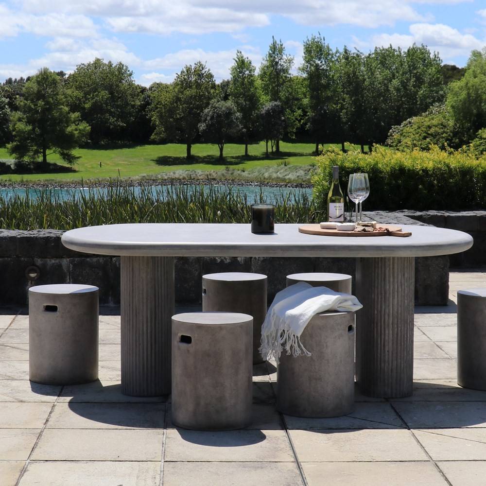 Solona Outdoor Concrete Table Grey - 200CM