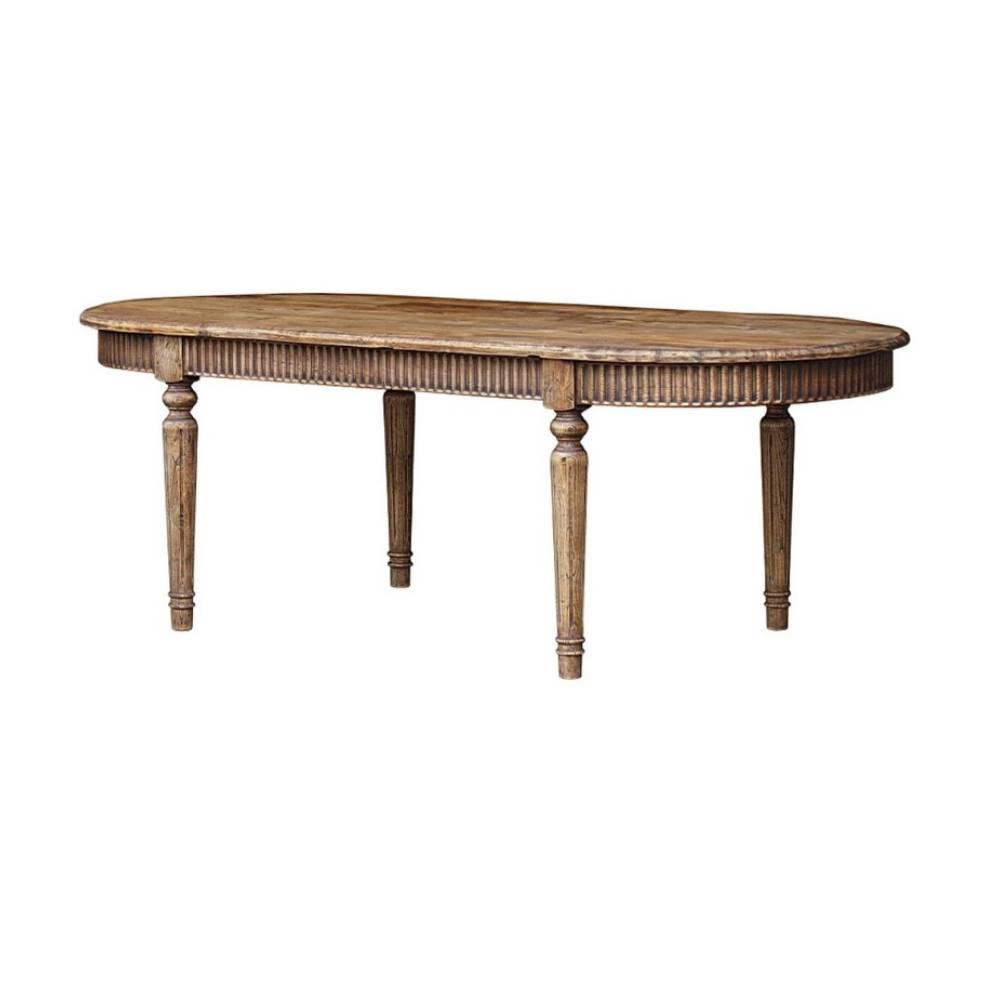 VINTAGE ELM OVAL DINING TABLE - RECLAIMED ELM