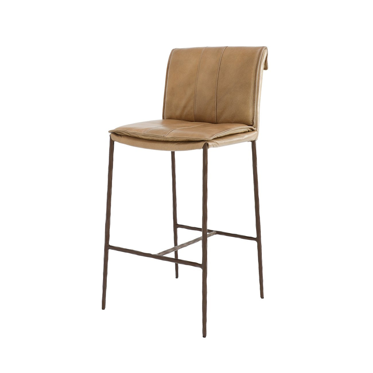 Foundry Leather Barstool 2 Colours, 2 Heights - Image 6