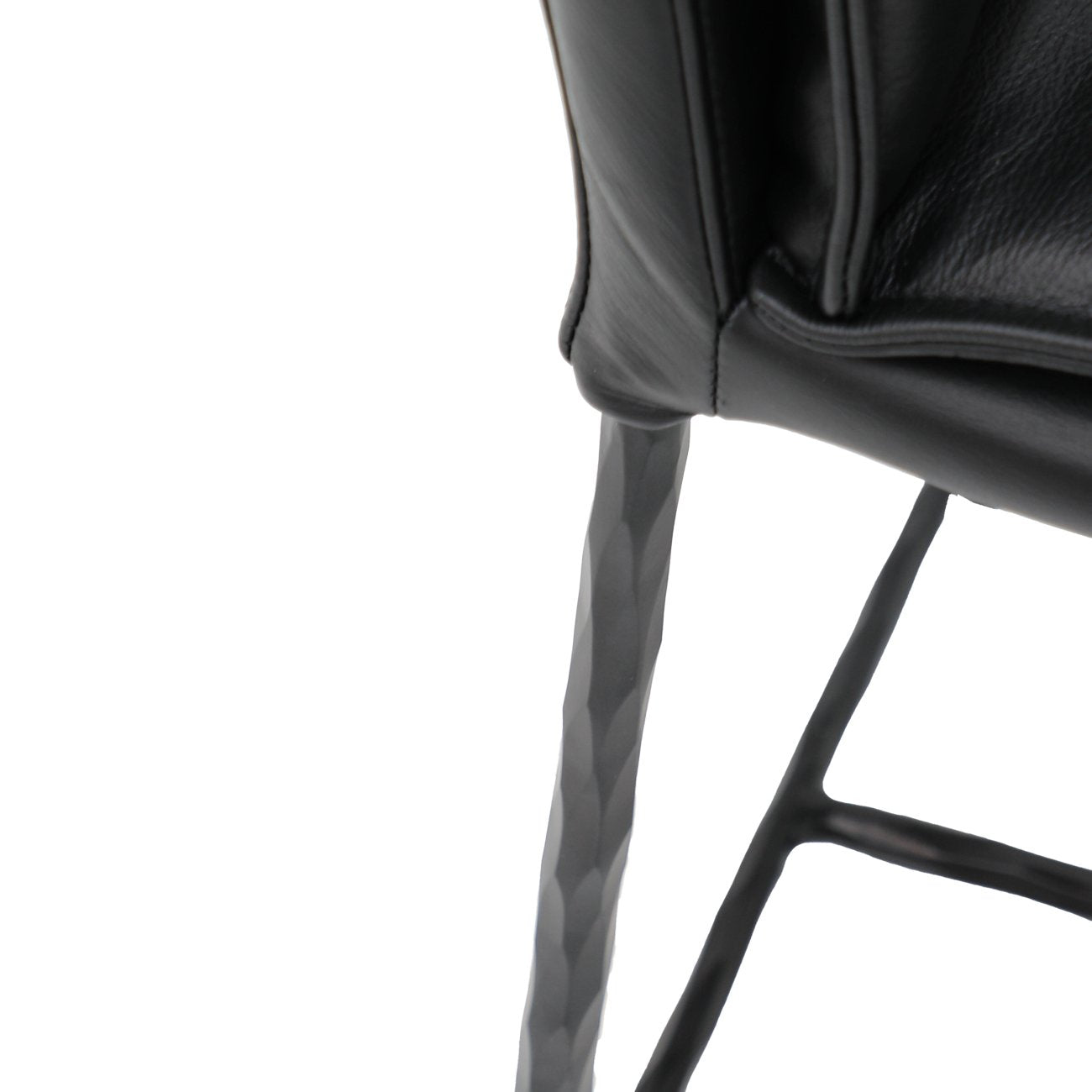 Foundry Leather Barstool 2 Colours, 2 Heights - Image 3