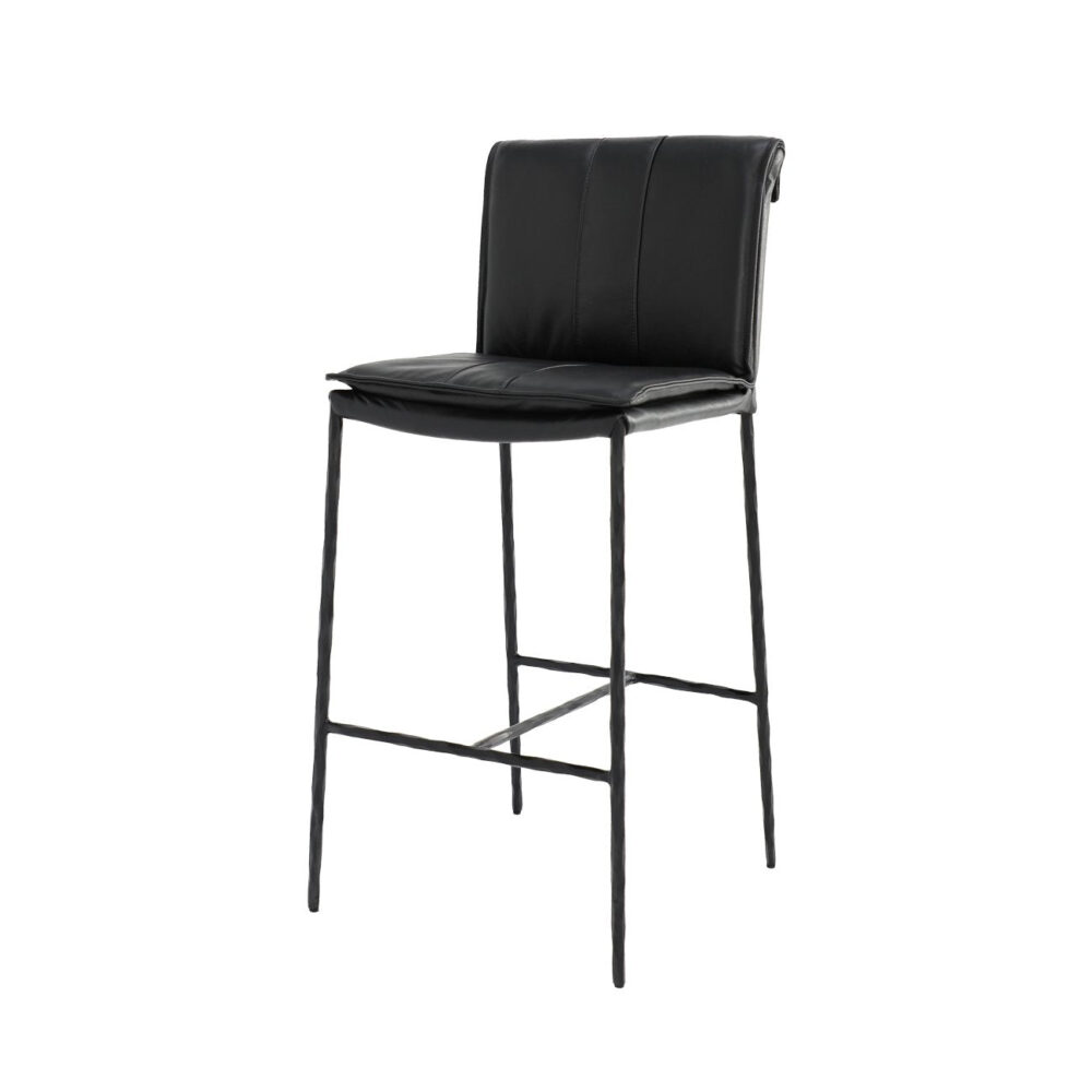 Foundry Leather Barstool 2 Colours, 2 Heights