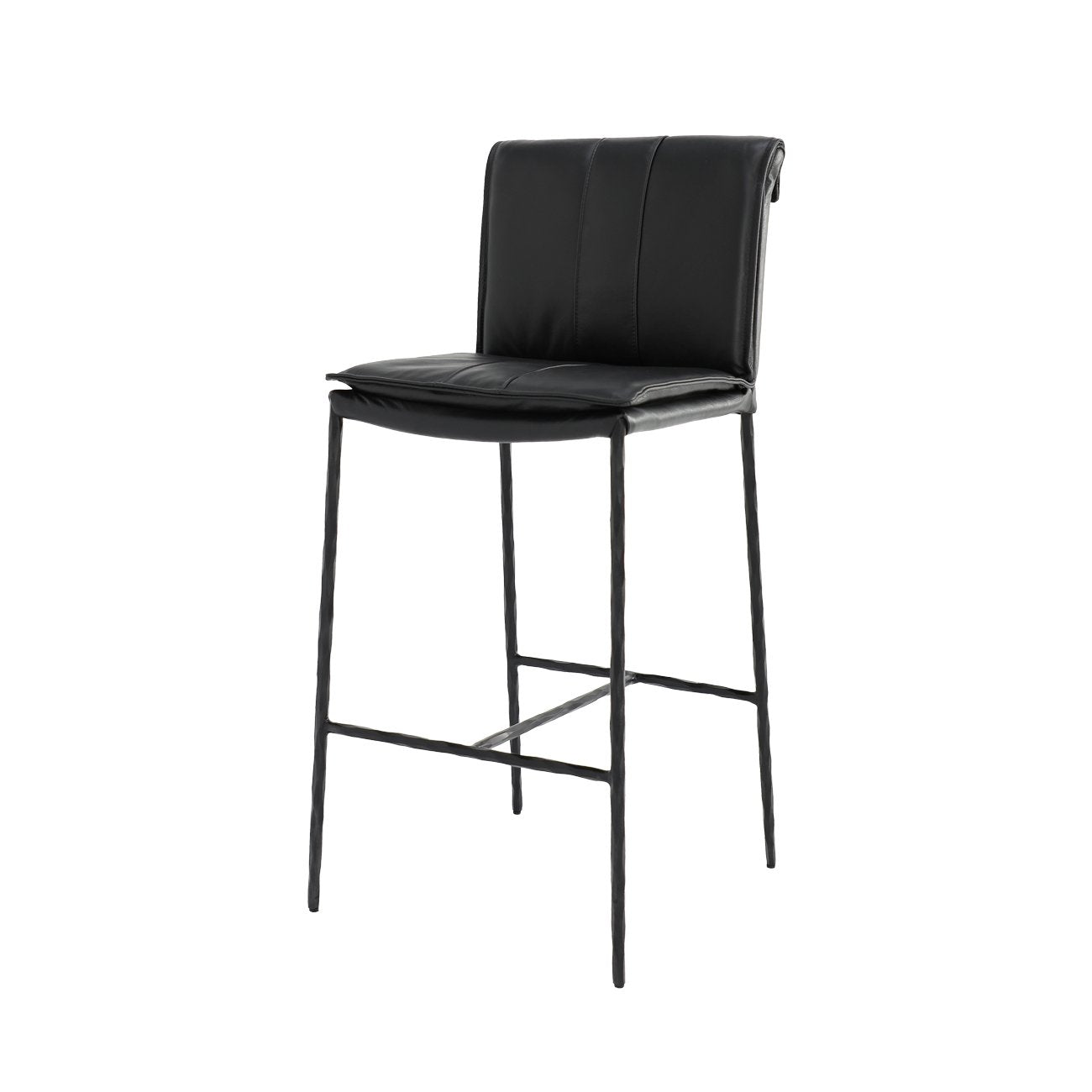 Foundry Leather Barstool 2 Colours, 2 Heights