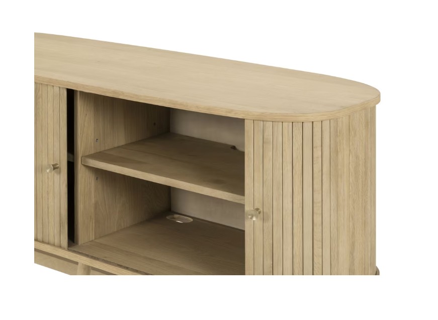 NORDIC OAK SIDE BOARD WITH SLIDING DOORS 1750x450x750 - Image 2