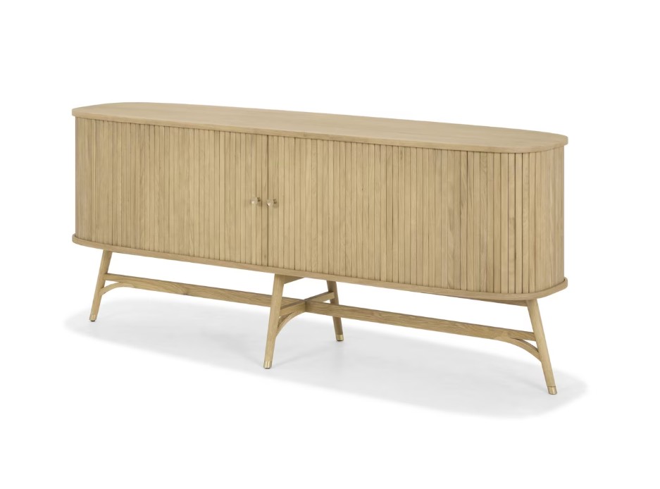 NORDIC OAK SIDE BOARD WITH SLIDING DOORS 1750x450x750